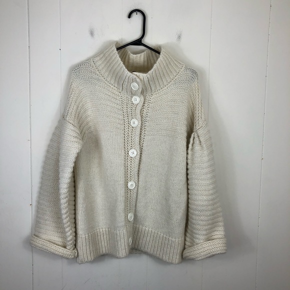 Benetton Wool Mohair Chunky Knit Sweater Sz M - Picture 1 of 16